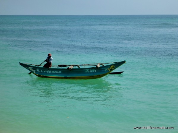 A fisherman in Unawatuna, Sri Lanka.