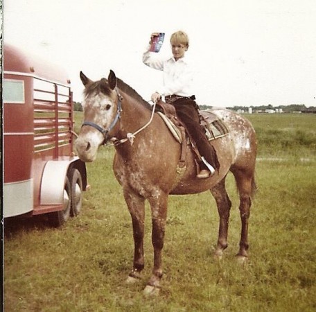 Charmin and myself with our spoils from a local horse show.